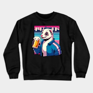 Vintage Ferret 90’s Anime designs Crewneck Sweatshirt